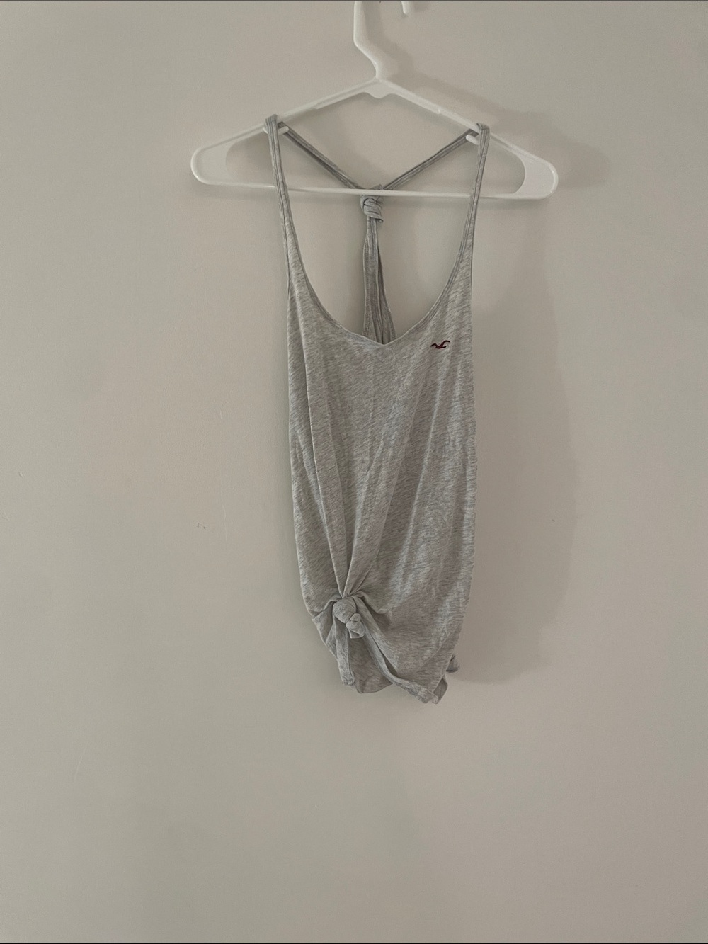 Hollister Light Heather Gray Tank with Small Logo